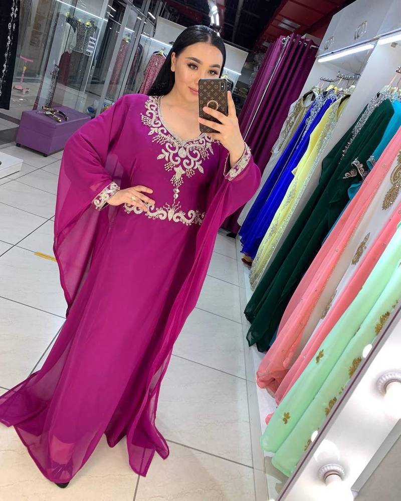 SALE New Moroccan Dubai Kaftans Farasha Abaya Dress Very Fancy Long Gown 